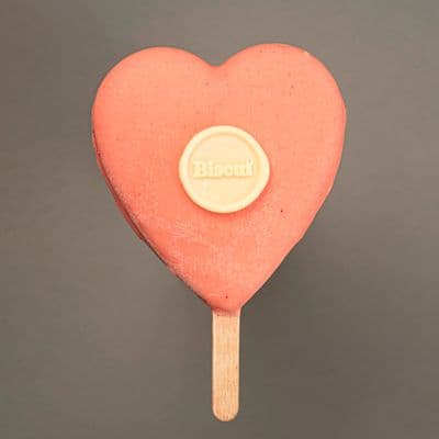 Ice pop de frutilla a la crema