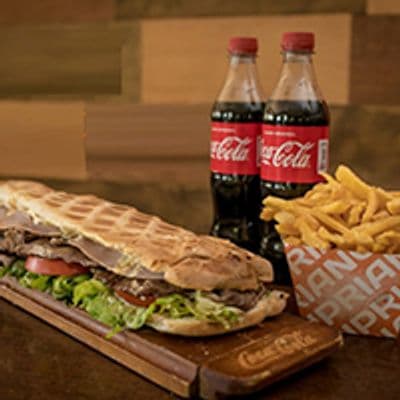 Combo - Lomito + Papas fritas + Gaseosa línea Coca Cola 500 ml