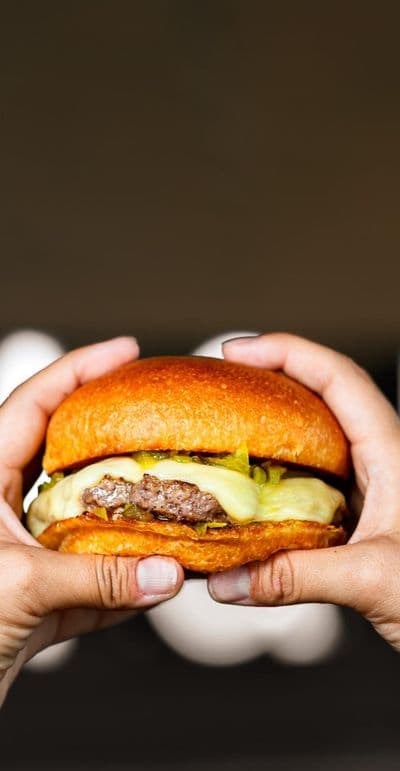 Burger oklahoma + papas fritas