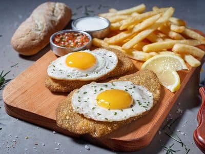 Mila bife de chorizo a caballo