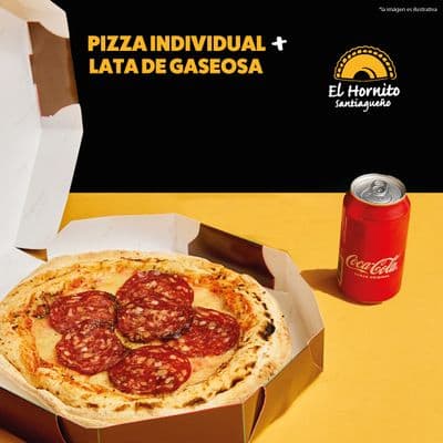 Pizza Individual + Lata Coca Cola