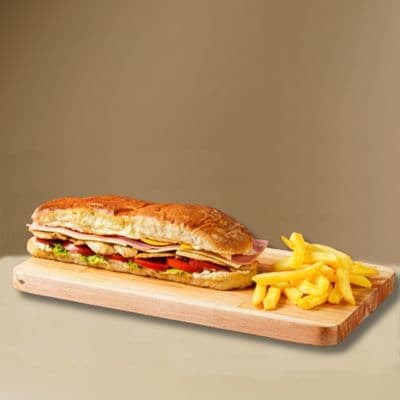 Lomo pollo completo + papas