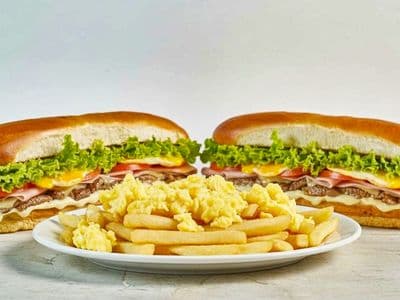 2 lomos + 1 papa con huevo