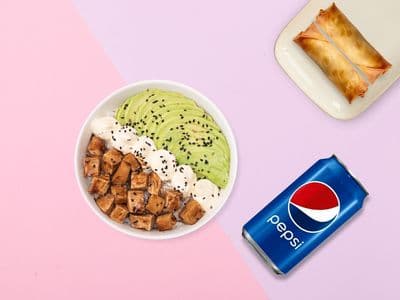 Combo baby sushi salad pollo teri